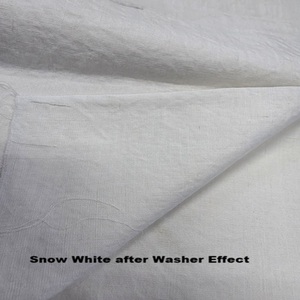 Tissu rayonne 55% lin 45% slub 130 g/m² blanc neige tissé 58/60 pouces - Product Image 3