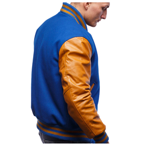 OEM Custom High Quality Men's Varsity Baseball <b>Jacket</b> Hot Selling Plus Size Printed Embroidery Patch for Men - Product Image 3