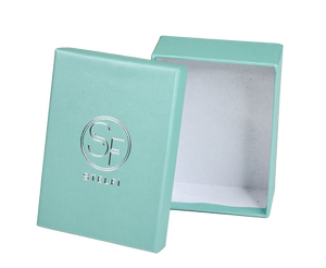 Boîte à bijoux élégante classique en cuir de qualité supérieure avec logo personnalisé imprimé motif carré pour cadeau anniversaire mariage - Product Image 1