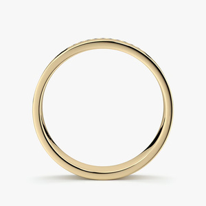 Anillo de Diamantes Cultivados en Laboratorio con Diseño de Cigarro Plano y Fila Única de Diamantes en el Borde - Product Image 2