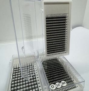 Extensiones de Pestañas Coreanas PBT de Alta Calidad al por Mayor, Pestañas Spike de 12/16 Líneas, Color Negro Mate, Pelo Sintético C/CC/D/DD/M/L - Product Image 6