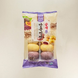 [MILWON] Set de Bollos Dulces Coreanos Congelados 500g, 3 Colores, Sin Conservantes, Jjinppang de Frijol Rojo, Bollos al Vapor Anheung - Product Image 1