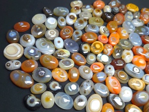 Agate Sulemani naturelle, forme ovale, agate rayée, pierre précieuse en vrac, cabochon pour la fabrication de bijoux - Product Image 4
