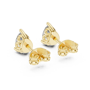 Pendientes con Diamantes Cultivados en Laboratorio de Corte Pera de 0.47CT, Engastados en Oro Amarillo de 18KT, para Mujer, Regalo de Compromiso, Boda, San Valentín, Uso Diario - Product Image 3