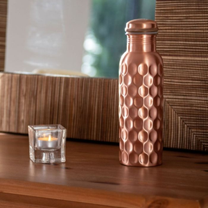 Bouteille en cuivre de qualité supérieure et saine, gourde en cuivre réutilisable et durable, 1 litre - Product Image 1