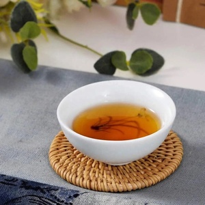 Juego de posavasos de ratán Natural redondo de lujo de alta calidad, alfombrilla y almohadillas para bebidas de bambú grabadas personalizadas, nueva gran oferta, Estilo clásico - Product Image 1