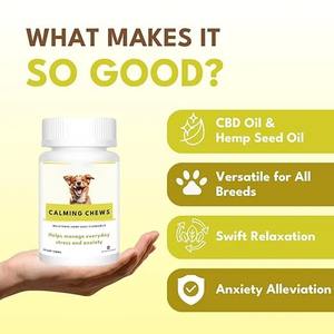 Suplemento para Mascotas en Oferta, Golosinas Calmantes para Perros con Aceite de Cáñamo, Masticables Suaves para Perros, Alivio de la Ansiedad y el Estrés, Apoyo para un Comportamiento Tranquilo - Product Image 5