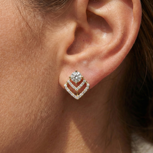 Pendientes de Diamantes de Laboratorio Premium de 3.37Ct, Corte Brillante Redondo, Oro de 14KT, Certificados por IGI, Joyería Fina Ligera para Mujer, Luxeshine B2B - Product Image 1