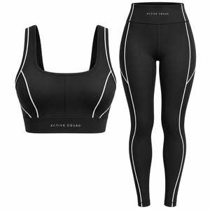 Activewear Yoga Set Halter Sports Bra Soft <b>Seamless</b> <b>Leggings</b> Women Workout Sets Gym Fitness yoga Sets OEM - Product Image 1