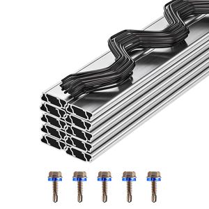 Kit da 20 Pezzi di Filo Metallico Ondulato Rivestito in PVC da 2 m per Serra con Profili in Lega di Alluminio - Product Image 1