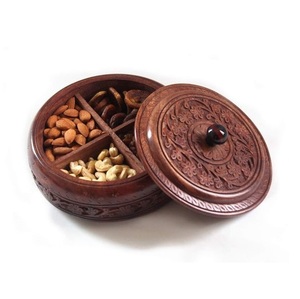 Traditional Wooden Spice <b>Box</b> Handmade Storage Container with Compartments for Kitchen Masala <b>Herbs</b> and Spices - Product Image 5