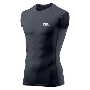 Sleeveless <b>Compression</b> <b>Shirt</b> For Men Lightweight Breathable Quick Dry Active Wear For Daily Use And Sports Activities - Product Image 6