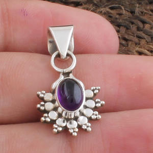 Pendentif en Améthyste Violette Naturelle, Collier en Argent Sterling 925 Fait Main, Pierre Énergétique pour Femme, Pierre de Naissance de Février, Vente en Gros - Product Image 3