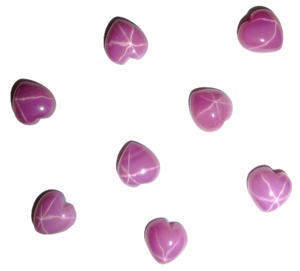 Rubí Estrella Corazón de 9x9 mm, 3.5 Quilates, Creado en Laboratorio, Pulido, Opaco, Cabujón con Efecto de Estrella de 6 Puntas para Joyería - Product Image 1