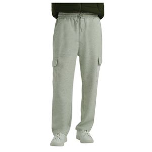 Pantalon de jogging cargo en molleton de coton pour homme, coupe ample, avec cordon de serrage et poches latérales, vente en gros OEM - Product Image 1