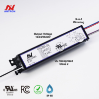 Alimentation LED à tension constante 48V DC Antron 3-en-1 PWM/1-10V/Rx Dimming CE Sortie unique Garantie 5 ans Taïwan