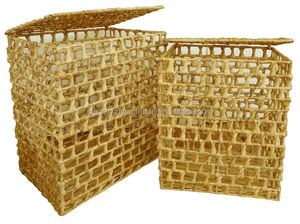 Eco-Friendly Multifunctional <b>storage</b> <b>baskets</b> for Home Organization Purpose Hyacinth Woven Flower Handheld Hole <b>Storage</b> <b>Basket</b> - Product Image 6