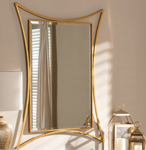 Grand miroir décoratif doré à plusieurs panneaux avec un cadre de forme unique, disponible à prix de gros - Product Image 3