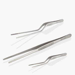 Pince à plier les aliments pour la présentation culinaire, outil de cuisine en acier inoxydable courbé à pointe de précision, idéal pour les chefs - Product Image 2