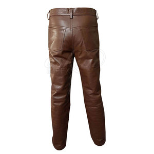 ASKIM IMPEX <b>Men's</b> Winter Casual Stylish <b>Leather</b> <b>Pants</b> Lightweight High Modern Straight Leg Comfortable Fit Durable Stitching - Product Image 2