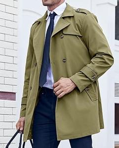 Abrigos de Gabardina Extra Grandes para Hombre, de Lana, Transpirables y Ecológicos, con Doble Botonadura y Cinturón, para Oficina y Eventos Formales, Novedad 2026 - Product Image 3