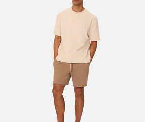 T-shirt beige décontracté en coton imprimé sur mesure pour homme, dernière conception avec impression numérique, nouveau style à manches courtes – Vente chaude - Product Image 1