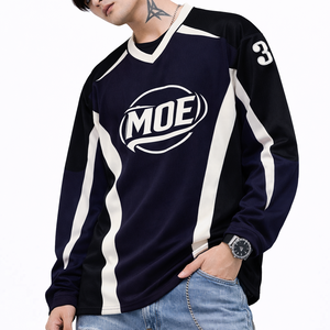 Venta al por Mayor de Camisetas de Fútbol Americano Modernas para Hombre, Manga Larga, Poliéster, Ropa Deportiva para Fanáticos, Personalización con Marca Privada, OEM, Fábrica al por Mayor - Product Image 3