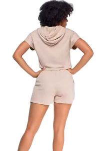 Conjunto de 2 Piezas para Mujer, Verano 2026: Camiseta de Manga Corta Estilo Vintage con Lavado Ácido y Pantalones de Cintura Alta con Aspecto Desgastado - Product Image 3