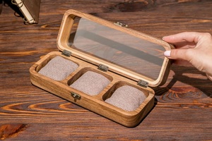 Solid Walnut <b>Watch</b> Box 3 Slot Organizer Glass or Wooden Lid Engraved <b>Watch</b> <b>Case</b> for Men solid walnut <b>watch</b> box 3 slot <b>watch</b> orga - Product Image 4