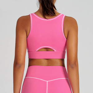 Conjunto Deportivo de 2 Piezas para Mujer, Top Deportivo, Leggings Cortos, Transpirable, de Alta Elasticidad, Secado Rápido, Ropa Deportiva de Calidad para Gimnasio y Entrenamiento - Product Image 4