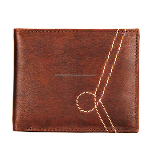 Porte-cartes RFID court en cuir véritable pour hommes, portefeuilles à fermeture ouverte, doublure en polyester, emballage de boîte-cadeau personnalisé, vente en gros - Product Image 3