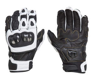 Guantes de Motociclismo Premium con Protección Rígida en los Nudillos, Guantes de Cuero para Motocicleta de Dedo Completo - Product Image 1
