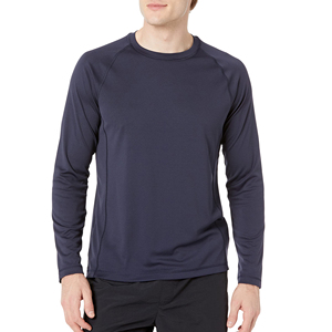 T-shirt de sport noir personnalisé à manches longues OEM ODM avec impression de lettres rouges séchage rapide logo personnalisé col rond pour homme tenue d'équipe 2026 Pro - Product Image 1