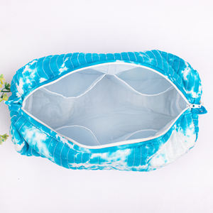 Handblock Cotton Makeup <b>Bags</b> For Storage <b>Travel</b> Toiletry Customized Cosmetic Organizer Pouch Sustainable Waterproof Reusable Set - Product Image 5