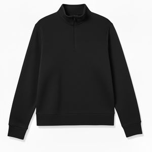 Breathable Eco-Friendly Men's Half Zip Fleece <b>Sweatshirts</b> Pakistan Winter Cotton Plain Dyed Half Zip <b>Sweatshirts</b> customized - Product Image 1