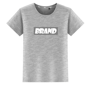 T-shirt uni doux et respirant à col rond, personnalisable avec logo, haut décontracté tendance, vente en gros, chemise pour femme, T-shirt en coton uni doux pour femme - Product Image 4