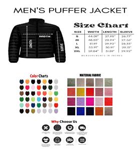 Veste matelassée à capuche noire pour homme, coupe-vent, fermeture éclair, coupe ajustée, décontractée, d'hiver, courte, 100 % polyester - Product Image 6