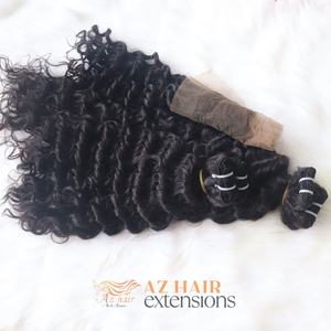 Cabello ondulado profundo que teje 100% cutículas extensiones de cabello de trama vietnamita 100 gramos/paquete para hacer peluca gruesa extremo saludable - Product Image 5