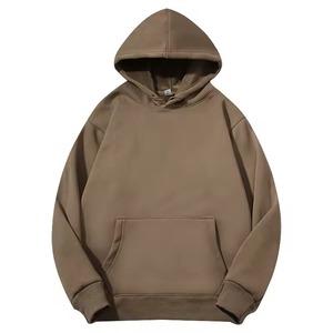 Hoodie zippé épais et surdimensionné en coton 100% lourd, couleur unie, épaules tombantes, col ras du cou en tissu éponge, unisexe, brodé personnalisé - Product Image 4