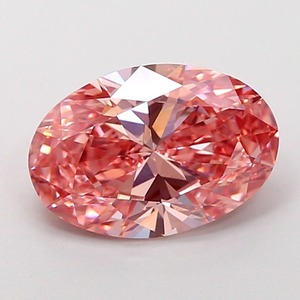 Diamant CVD rose vif fantaisie de forme ovale modifiée, cultivé en laboratoire, 2 carats, clarté VS1, polissage excellent, diamant non monté pour bijoux - Product Image 6