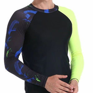 Camiseta de compresión Rash Guard para hombre, protección solar, para surf - Product Image 1