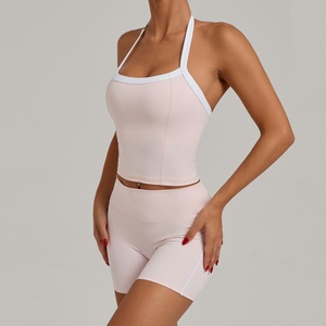 Female Gym Clothing <b>Set</b> Quick Dry Sports Crop Top With Comfortable Workout Shorts For Fitness Yoga And Running Wear - Product Image 5