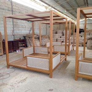 <b>Outdoor</b> Teak Wood Cabana for Villa Resort Backyard Furniture - Product Image 4
