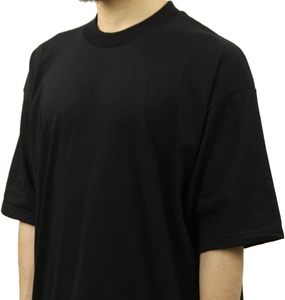 เสื้อยืดคอตตอนสีดำทรงโอเวอร์ไซส์สำหรับผู้ชาย แบรนด์โปรคลับ แขนสั้น สีพื้น สไตล์ลำลอง คอกลม ไซส์ 2XL-5XL ใส่สบาย - Product Image 2