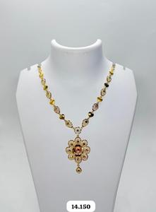 Cadena Franco de Oro Sólido 22K Paris Chains para Hombre, Cadena de Eslabones Tipo Trigo de 14.150 GM, Collar para Compromiso y Boda, Joyería Fina de Alta Calidad - Product Image 2