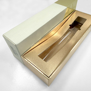 Boîte télescopique en carton plat de haute qualité, finition brossée givrée, texture multicouche, design moderne, boîte cadeau pour soins de la peau, UV - Product Image 4