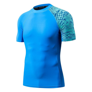 เสื้อรัดกล้ามเนื้อผู้ชายลายกราฟิกหมาป่าแบบกำหนดเอง เสื้อแห้งเร็วสำหรับออกกำลังกาย ฟิตเนส ชุดกีฬา OEM - Product Image 1