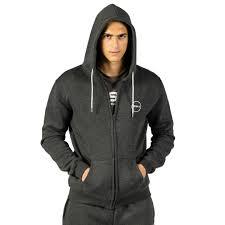 Sudadera con capucha premium para hombre con cremallera completa – Chaqueta de forro polar grueso color gris carbón con logotipo personalizado en el pecho - Product Image 3