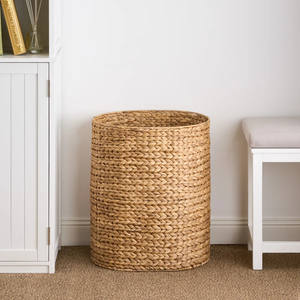 ตะกร้าเก็บของทำจากผักตบชวา ผลิตในเวียดนาม มีหูหิ้ว ไม่มีฝา รับผลิตแบบ OEM ODM - Product Image 6