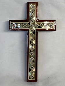 Incrustaciones de nácar hechas a mano de calidad est, Cruz religiosa de madera, colgante de pared, incrustaciones de hueso, Cruz Santa, hogar, oficina, tienda, Iglesia FWE - Product Image 6